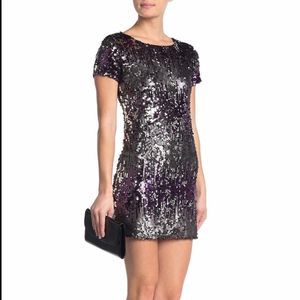 NWT Jump Sequin ombré tee shirt dress L
